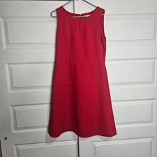 Banana Republic Red Sleeveless Round-Neck A-Line Dress - Size 12