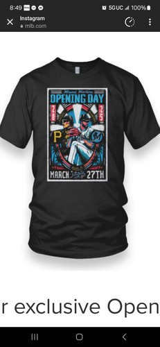 Miami Marlins 2025 Opening Day Paul Skenes Sandy Alcantara SGA Shirt Herren XL - Bild 6 von 6