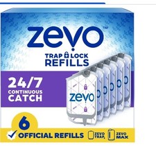 6Pcs Zevo Flying Insect Trap Fly Trap Refill Cartridges 6 Refill Cartridges 