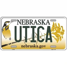 Utica Nebraska Metal Sign