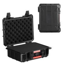 Uimoso 0.56 Cu.ft Weatherproof Hard Case with Handle Clips Padlock Holes PU Foam