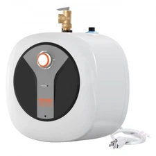 VEVOR Electric Mini-Tank Water Heater 4-Gallon Tank,1440W Hot Water Boiler Stora