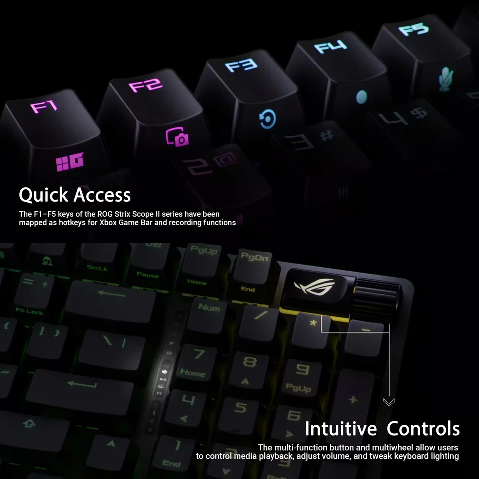 ASUS - ROG Strix Scope II 96 Full Size Wireless Mechanical Gaming Keyboard wi... - Image 3 of 4