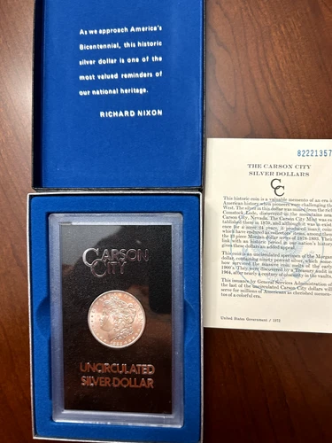 1882-CC  Morgan Silver Dollar GSA Hoard BRILLIANT UNCIRCULATED w/ Box & COA