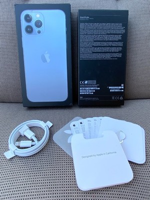 OVP Apple Handy iPhone 13 Pro Max Sierra Blue 256 GB Verpackung Leerbox Karton #