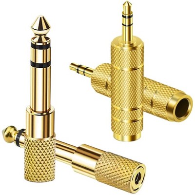 Klinke Adapter, 6,35mm auf 3,5mm, Stereo, Kopfhörer, Verstärker, 4 Stück