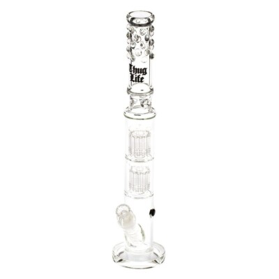 ThugLife Crystal Labz gerade Eisglas Bong 22,8 Zoll 2 x 10 Arme Baum Percs