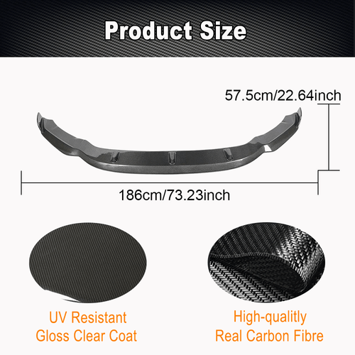 Para BMW F85 X5M F86 X6M 14-18 alerón labio carbono alerón delantero espada difusor - Imagen 7 de 11