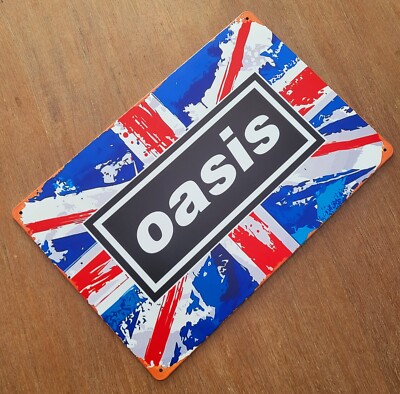 Oasis Metal Sign Poster Wall Mount  30cm X 20cm