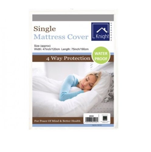 FITTED MATTRESS PROTECTOR SHEET SINGLE, DOUBLE AND KING SIZE WATERPROOF VINYL - Picture 9 of 12