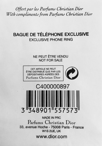 Dior Vip Gift Exclusive Silver Star Phone Ring with Gift Box NWT - Picture 9 of 9