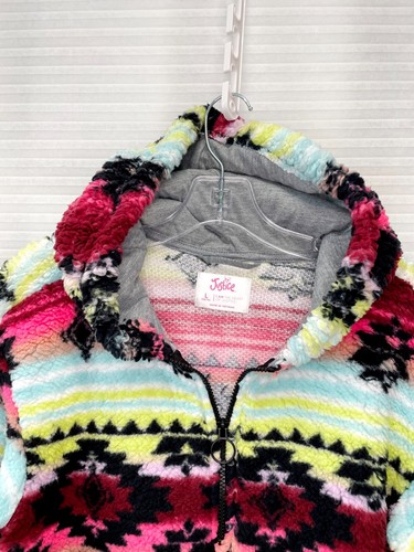 Justice Girls Tie-Dye Faux Sherpa Zip-Front Long Sleeve Hoodie - NWT - Picture 42 of 47