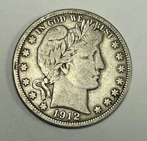 1912-D Silver Barber Half Dollar - Fine  #066