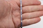 Blue Sapphire Tennis Bracelet Natural Diamonds & 18k White Gold Tennis Bracelet — photo 8
