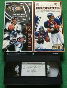 Super Bowl Xxxii Xxxiii Denver Broncos Highlights Full Game 3 Vhs Free Dvds Ebay