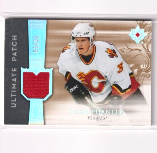 2006-07 UD Ultimate Collection Dion Phaneuf Patch Card /75 Calgary Flames