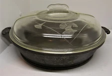 GUARDIAN SERVICE 12" ROUND ROASTER WITH GLASS LID. 