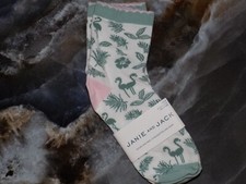Janie and Jack Tropical Print Scalloped Top Socks Size 6 to 8 Girl's NEW