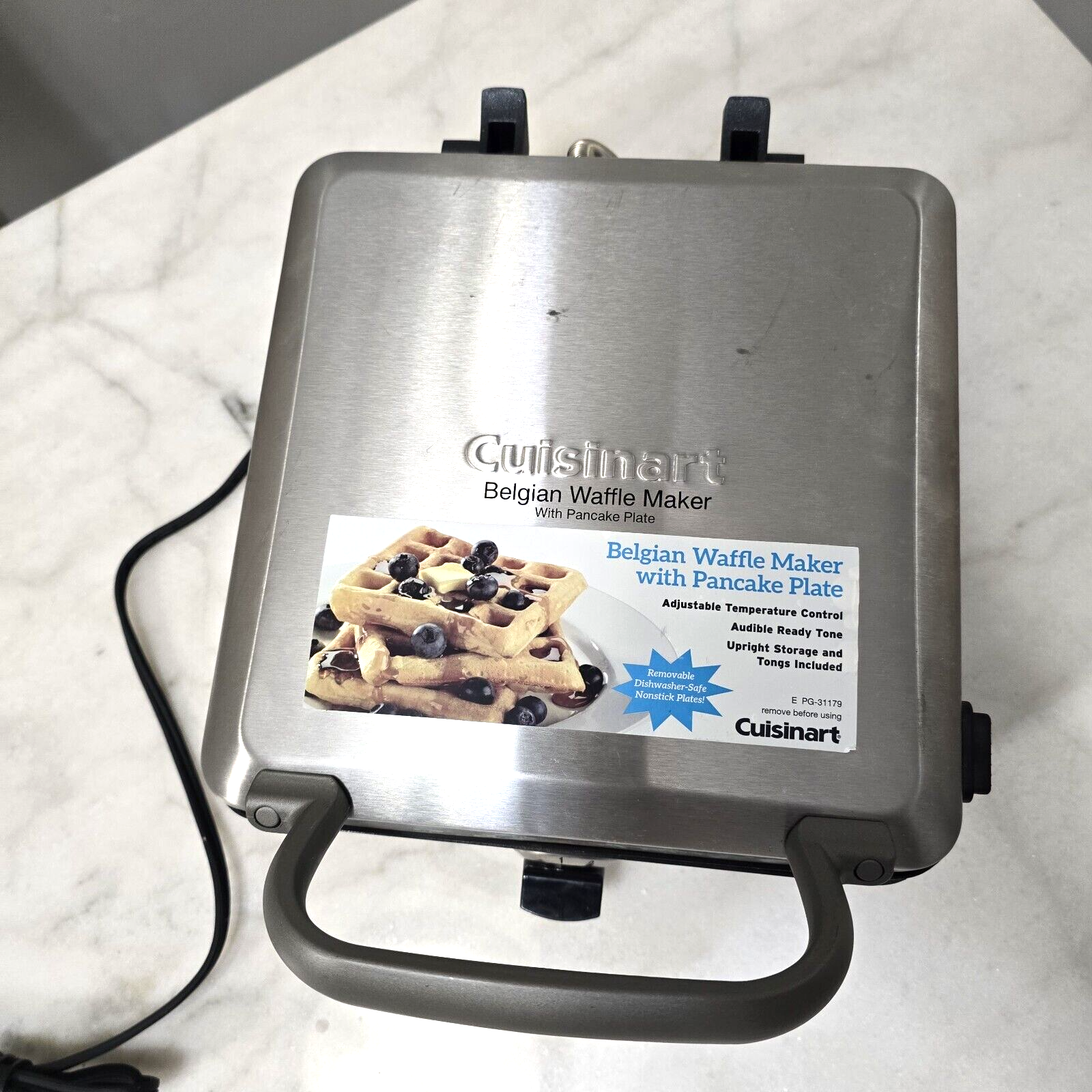 Cuisinart WAF-300 Belgian Waffle Maker with Stainless Steel Top - Excellent Condition  -image