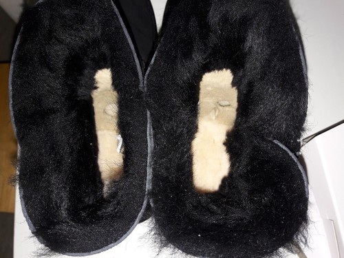New UGG Australia Jackee Knot Sparkle Sheepskin Short Boot Size 10 Black - Picture 5 of 6