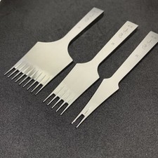 European Style Obverse/Reverse Pricking Irons Stitching Lacing Punch Chisel Tool
