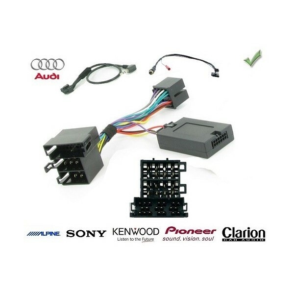 Commande au volant pour Audi A6 1994-2004 pour brancher un autoradio ISO