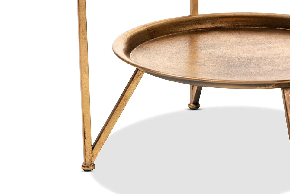 Baxton Studio End Tables, One Size, Antique Gold - Image 3 of 4