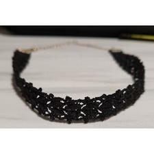 Fabric Choker Necklace with Clasp / Gothic / Rennaisance