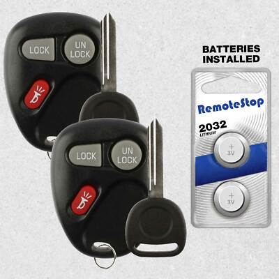 2 For 2001 2002 2003 2004 Chevrolet S10 GMC Sonoma Remote Fob + Key 15042968