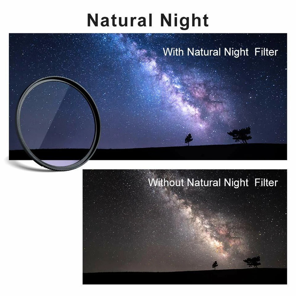 K&F Concept Clear-Night Filter 52/58/67/72/77/82mm Pollution Reduction for Night - Image 2 of 4