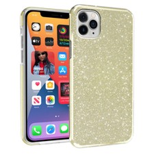 Cover Custodia Brillantini 3 In 1 Tpu Glitter per Iphone 11 Pro Oro