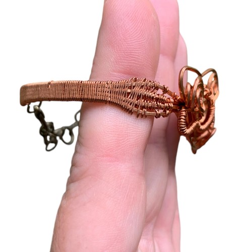 Brazalete Ojo de Tigre o Cornalina Cobre Alambre Envolvente Brazalete Hecho a Mano Joyería Regalo - Imagen 40 de 48