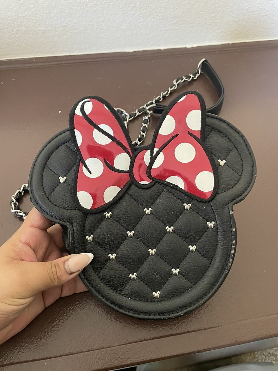 Loungefly Minnie Mouse Disney Purse Crossbody Chain Bow Red