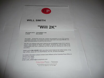 Will Smith - Five 1 Page Press Releases 