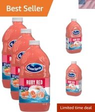 Sweet and Tangy Ruby Red Grapefruit Juice - 64 Fl Oz x3 for Daily Delight