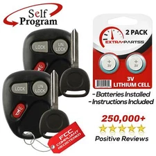 2 For 2001 2002 Chevrolet Suburban Keyless Entry Car Remote Fob + Key