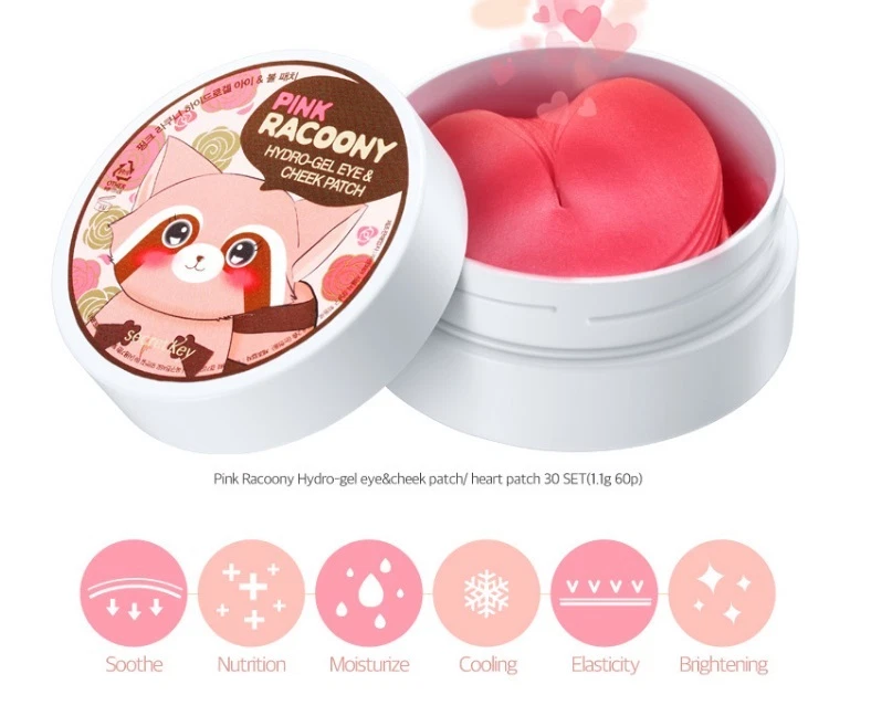 Nuevo [Llave Secreta] Parche Hidrogel Rosa Mapache Ojos y Mejillas 1.1g x 60ea Corea Foto 2 de 4