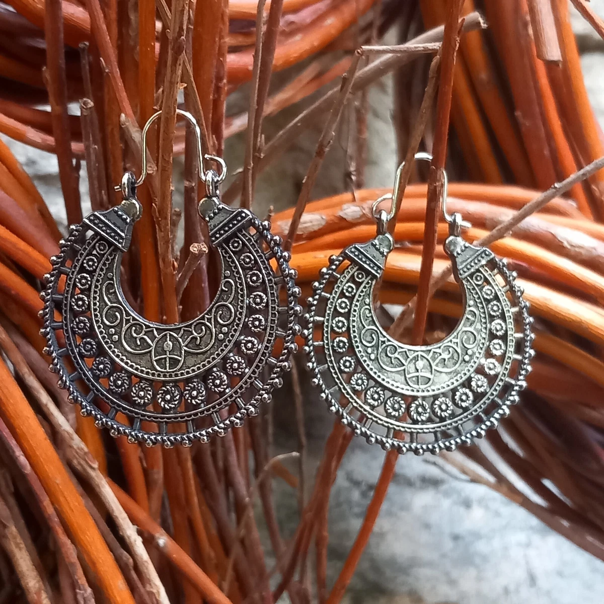 ORECCHINI Chandelier ETNICO In Argento 925 | Tradizionali Indiani | Gi - Foto 10