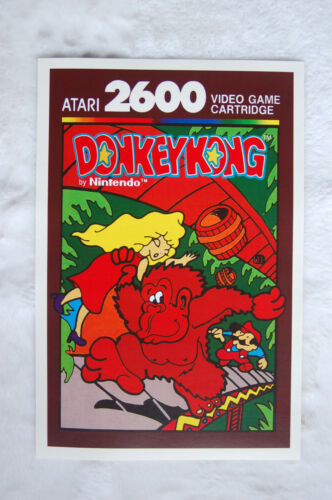 Donkey Kong Video Game Promotional Poster Atari 2600 1980s  - Picture 1 of 1