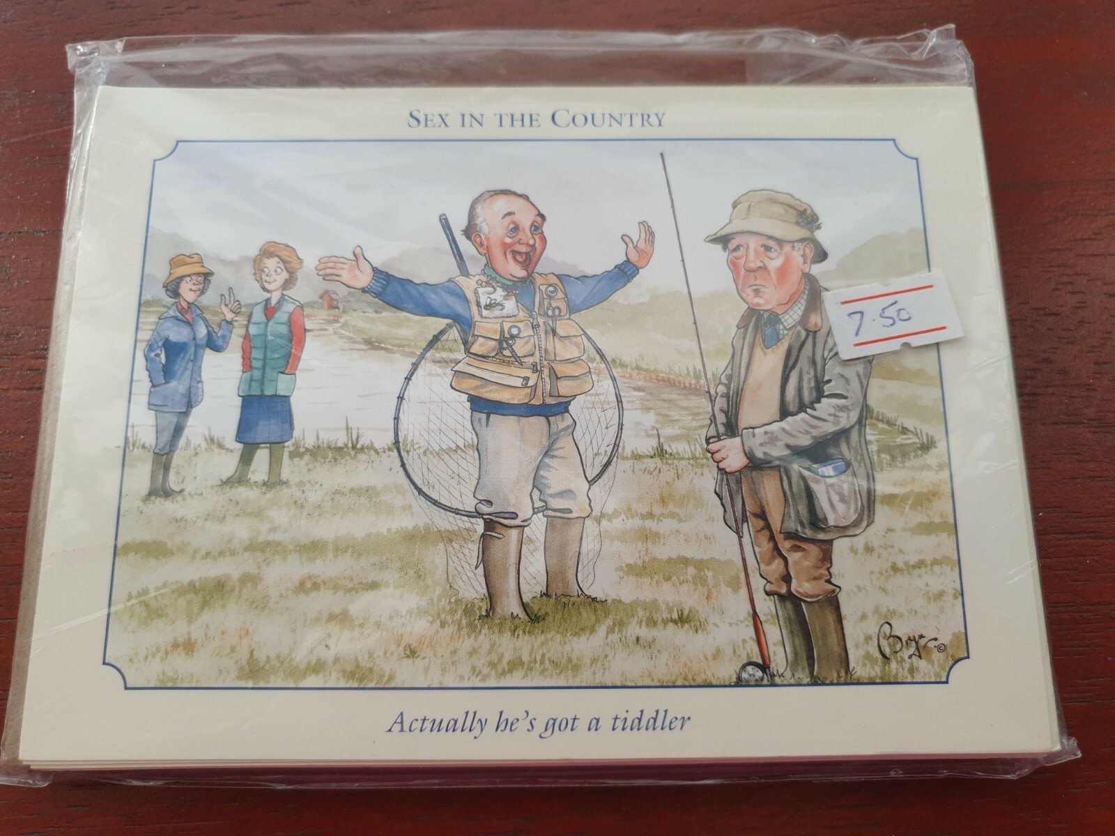 Fishing postcard pack SEX IN THE COUNTRY Bryn Parry notecards Angling Angler