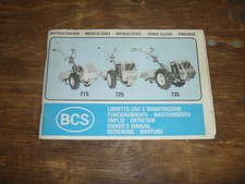 BCS 715 725 735 Motozappa Ruota Trattore Manuale Manutenzione Proprietario Operatore