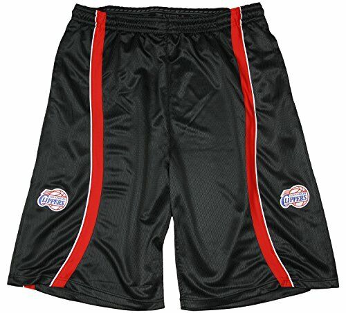 Zipway NBA Herren Big & Tall Los Angeles Clippers Netz gestreifte Shorts, schwarz - Bild 1 von 8