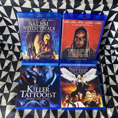 Horror Blu-ray Lot 4: The Salem Witch Trials Killer Tattooist Trick Villains