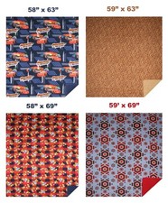 Disney Cars, Leopard Print, Teddy Bear & Star Print Home Sewn Fleece Throws