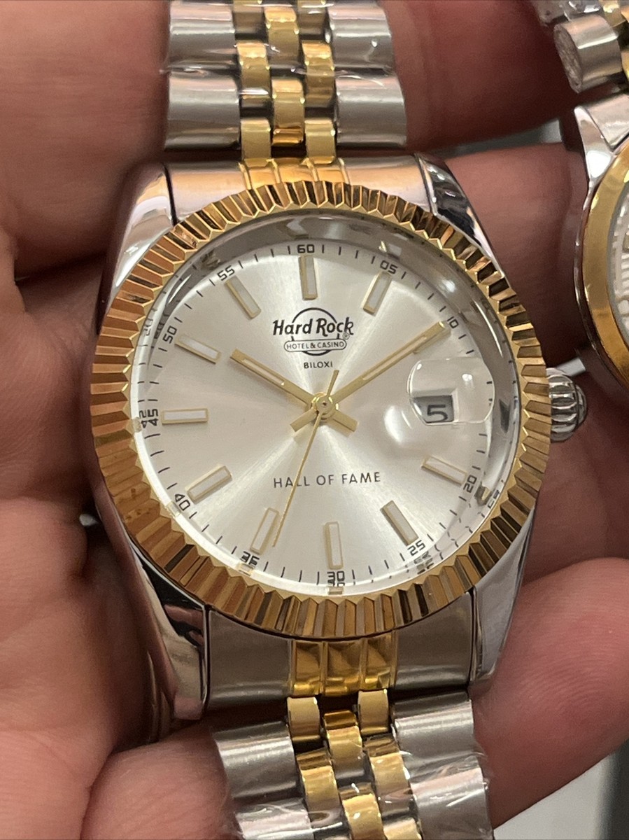 Hard Rock Cafe hall of fame watches presidential two tone  display picture 1