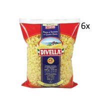 6X Divella Cocciolini N°59 Hartweizengrieß Pasta Italienische Nudeln 500G