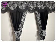 DUTCH STYLE TRUCK CURTAINS BLACK GREY DANISH PLUSH VOLVO MAN SCANIA DAF RENAULT