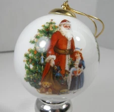 Reutter Porzellan Santa Ornament  Old World Christmas Germany Porcelain In Box