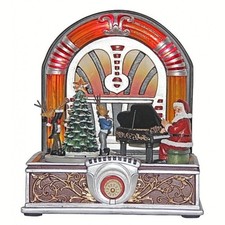 CARILLON JUKE-BOX DI BABBO NATALE RENNE E ALBERO che GIRANO 8 MELODIE LUCI 55004