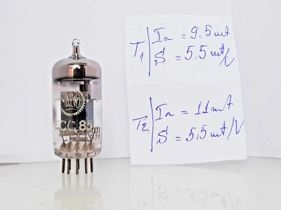 1 x ECC85 VALVO PHILIPS TESTED  Audio Dual TRIODE TUBE 6AQ8 USED